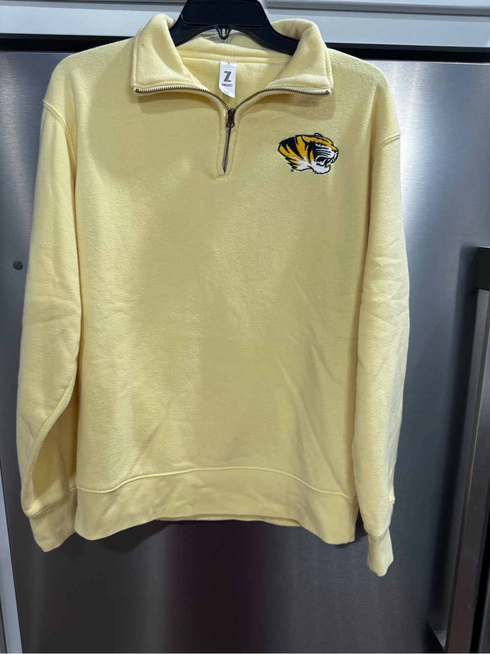 Mizzou Quarter-Zip Yellow Tiger Pullover Sweatshirt - Women's